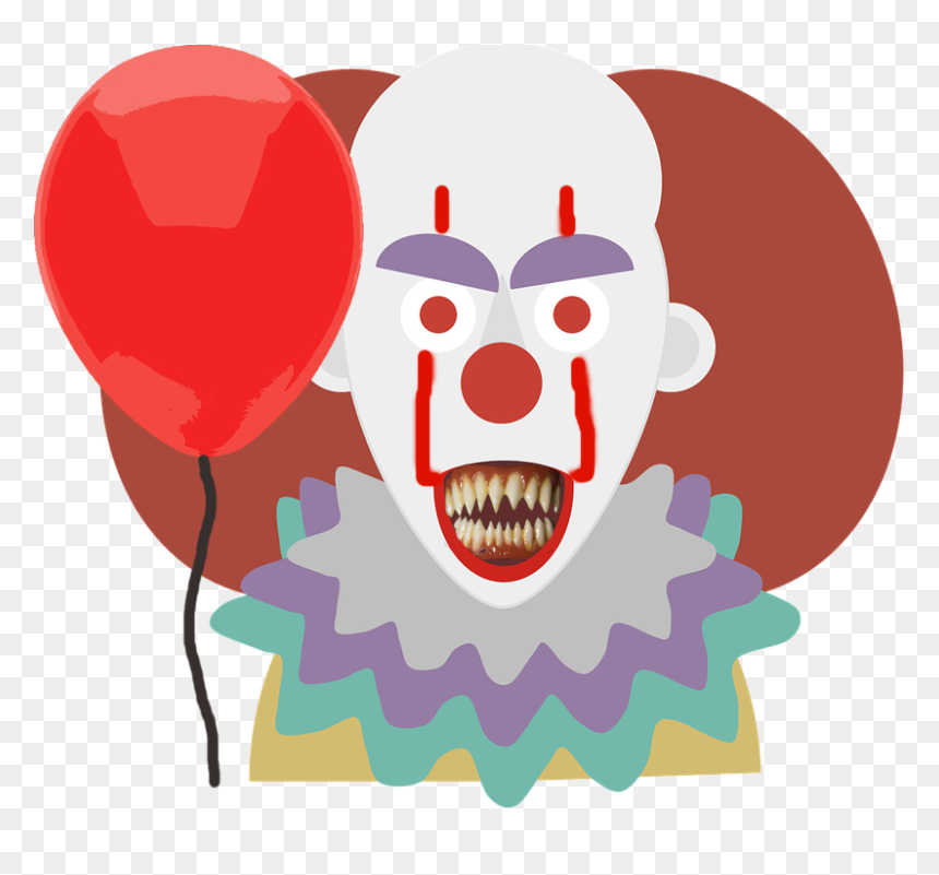 Clown Clipart Scary - Scary Movie Png, Transparent Png - clown clipart png