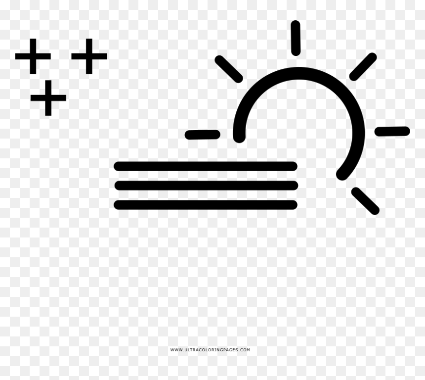Dia Geada E Neblina Desenho Para Colorir - Sun Tattoo Drawing Simple, HD Png Download - neblina png