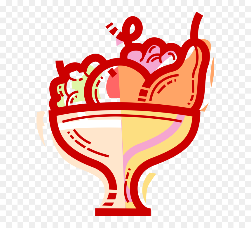 Vector Illustration Of Fruit Bowl With Pear, Orange, - Clip Art, HD Png Download - grapes vector png