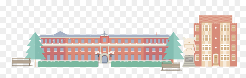 Building Architecture Cartoon - Trường Đại Học Hoạt Hình, HD Png Download - cartoon building png