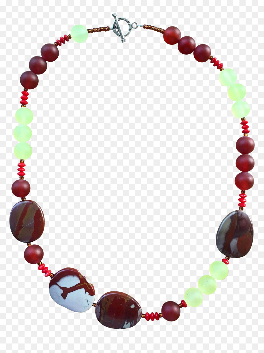 Noreena Jasper Carnelian Coral Prehnite Necklace - Χειροποιητο Κολιε Με Μαργαριταρια, HD Png Download - coral clipart png
