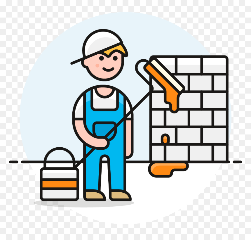 Icon Image Creator Pushsafer Send Push Notifications - Building Painter Icon, HD Png Download - cartoon building png