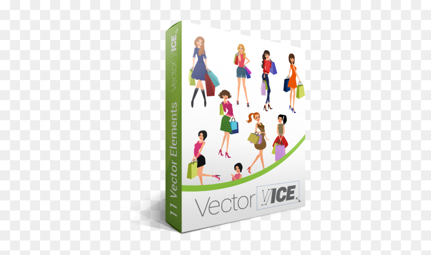 Shopping Girl Vector Pack - Graphic Design, HD Png Download - girl vector png