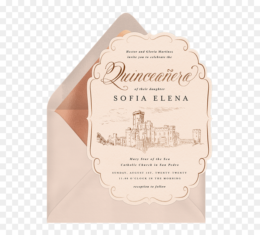 Royal Quinceañera Invitations From Greenvelope - Quinceanera Design Invitations, HD Png Download - mis quince anos png