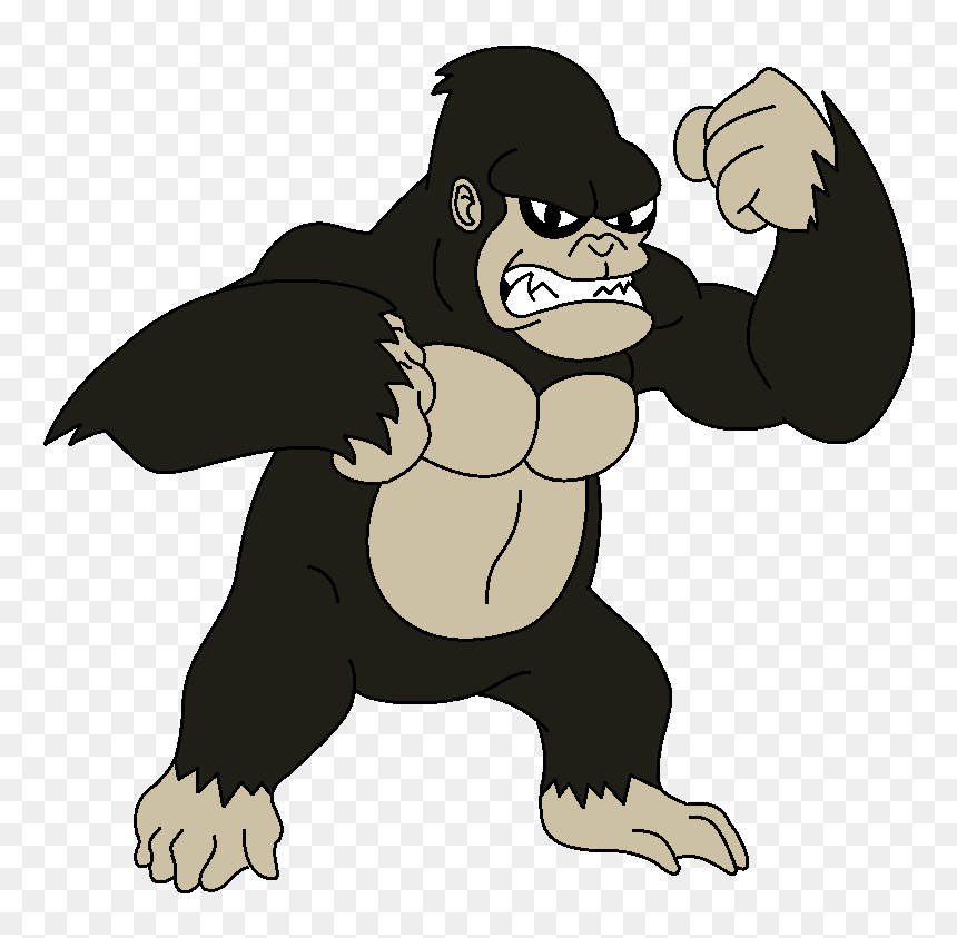 Transparent King Kong Clipart - King Kong Gorilla Cartoon, HD Png Download - gorilla clipart png