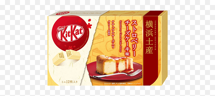 Kit Kat Yokohama Strawberry Cheesecake Flavor - Kit Kat Cheese Cake, HD Png Download - cheese cake png