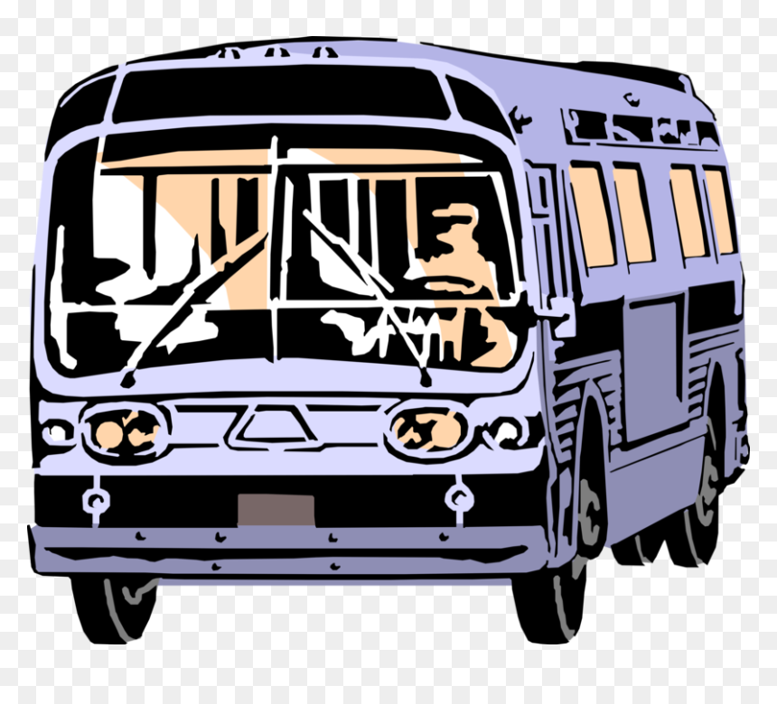 Vector Illustration Of Public Urban Transportation - Public Transit Bus, HD Png Download - city bus png