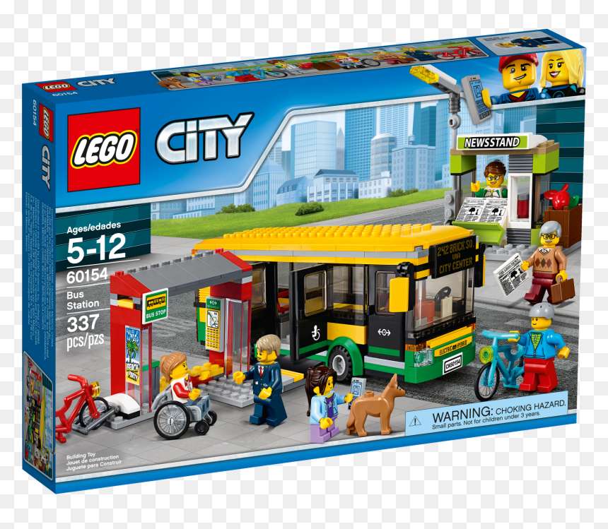 Lego City Bus Station, HD Png Download - city bus png