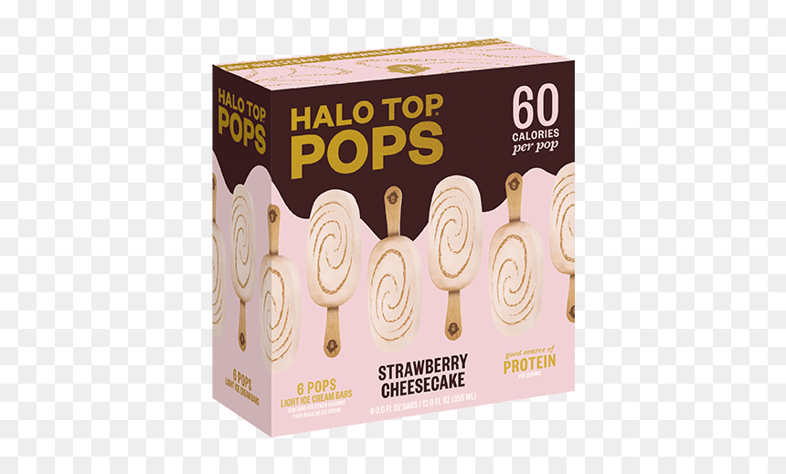 Halo Top Strawberry Cheesecake Pops - Halo Top Pops Strawberry Cheesecake, HD Png Download - cheese cake png