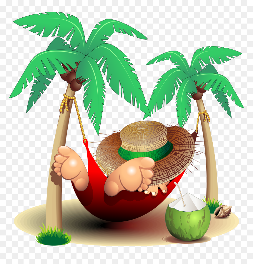 Hammock Clipart Coconut, HD Png Download - coconut clipart png