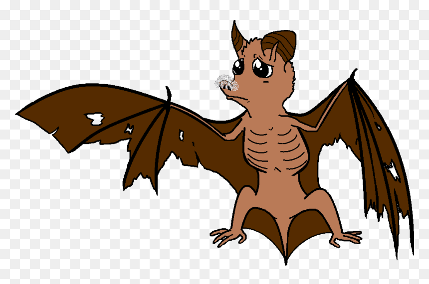 White Nose Syndrome Is A Bat-killing Fungal Disease - Bat With White Nose Syndrome Cartoon, HD Png Download - nose.png