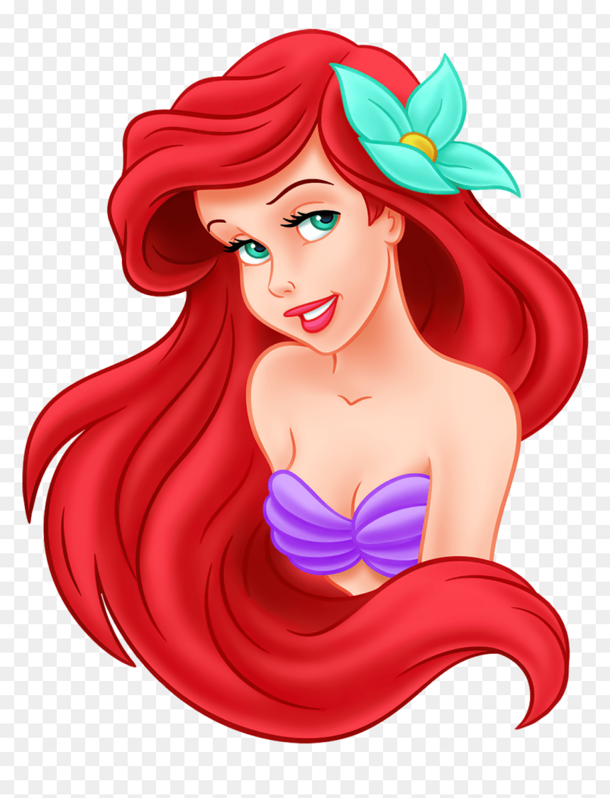 Little Mermaid Face Close Up - Ariel The Little Mermaid Face, HD Png Download - little mermaid sebastian png
