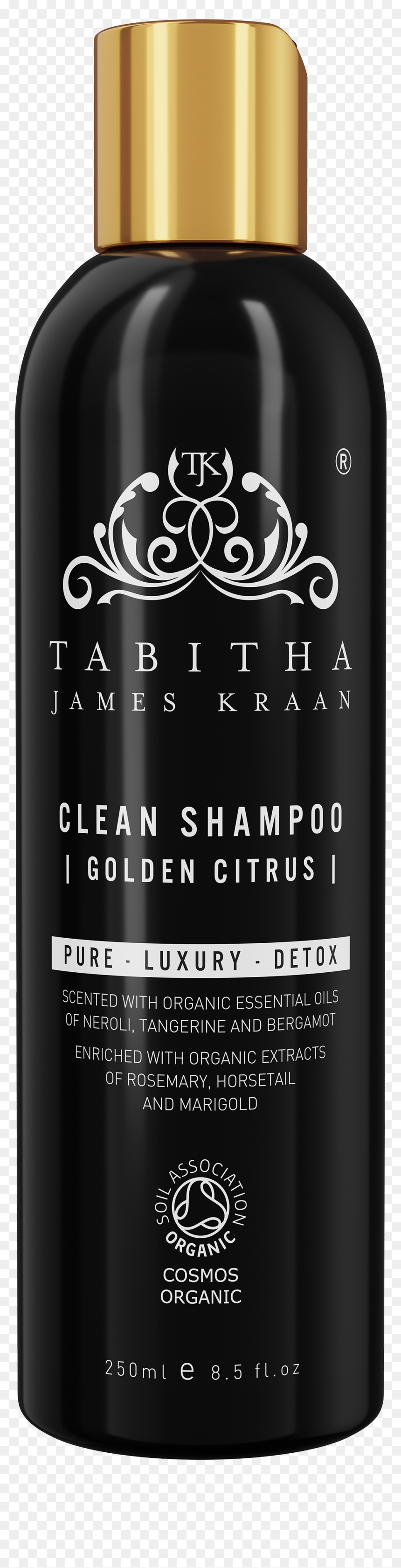 Tabitha James Kraan Clean Shampoo Golden Citrus 250ml - Tabitha James Kraan Shampoo Clean, HD Png Download - shampoo bottle png