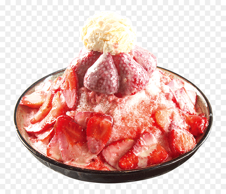 Strawberry Milk Shaved Ice , Png Download - Gelato, Transparent Png - shaved ice png