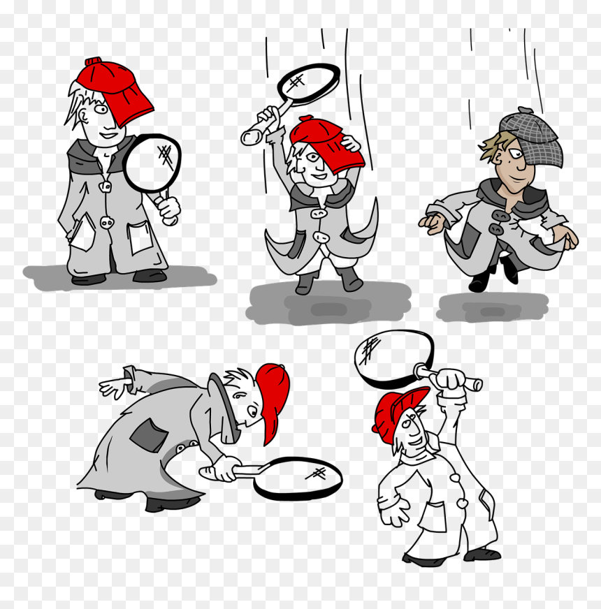 Detective Magnifier Pinkerton Free Photo - Điều Tra Viên Hoạt Hình, HD Png Download - secret agent png