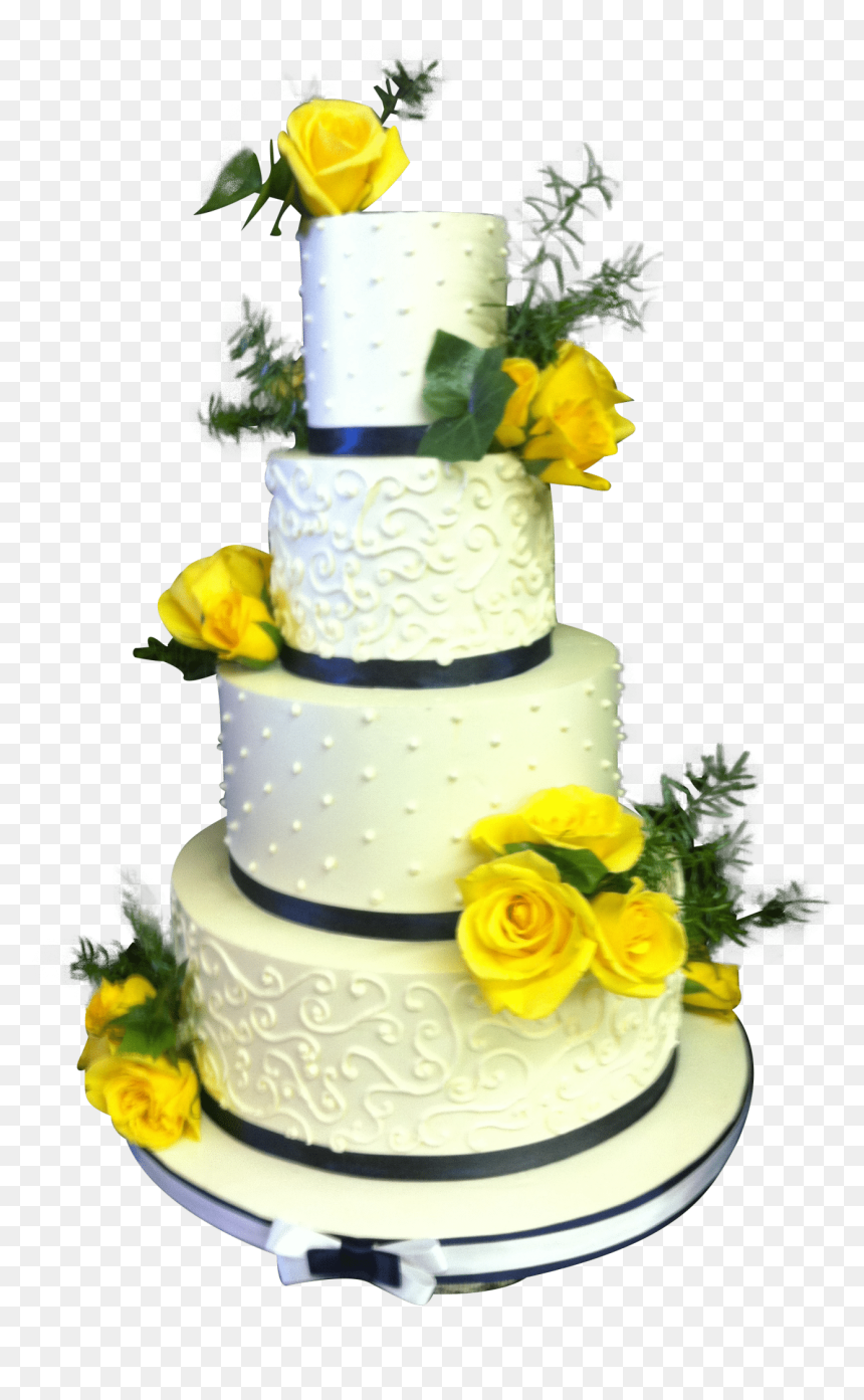 Transparent Wedding Cake Png - Wedding Cake Yellow Cake Transparent, Png Download - wedding cakes png