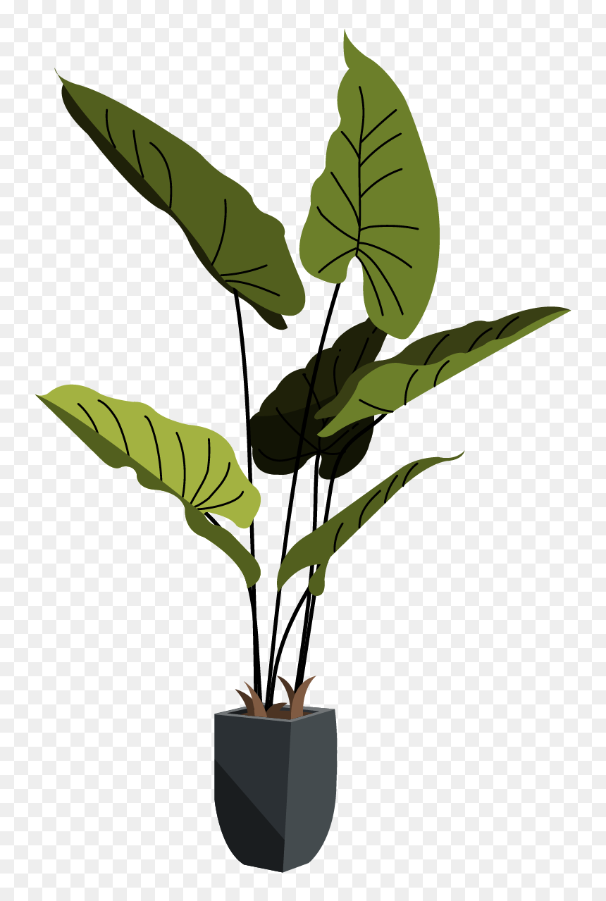 Flowerpot, HD Png Download - green plants png