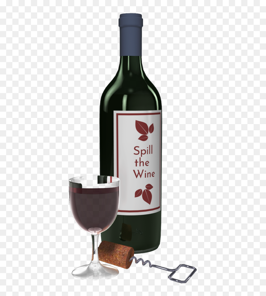 Custom Wine Bottle - Wine Bottle, HD Png Download - wine spill png