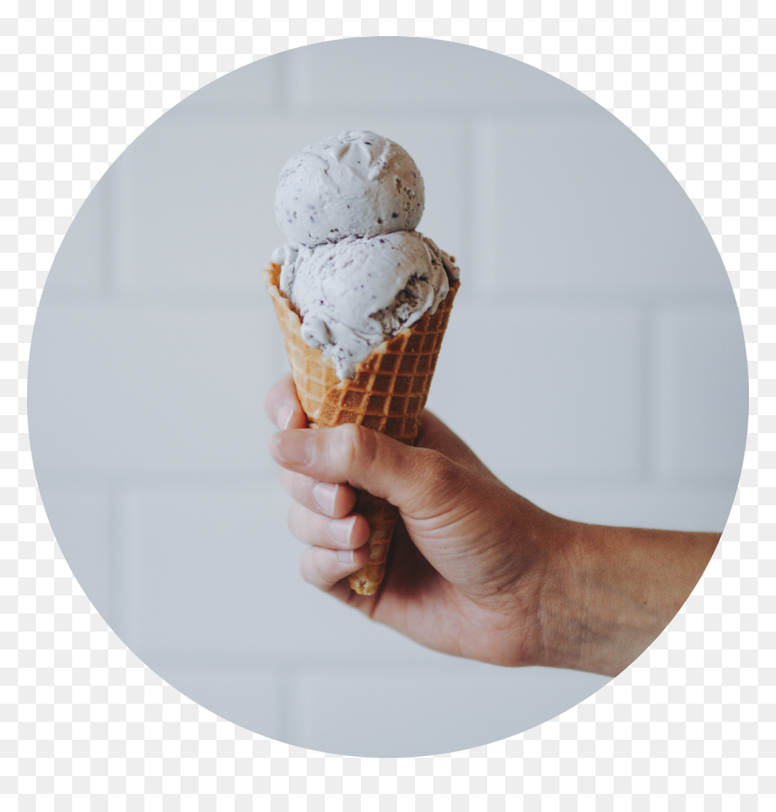 Ice Cream Cone Circle - Ice Cream In Circle Png, Transparent Png - shaved ice png