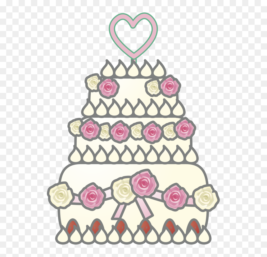 Pink,icing,food - Wedding, HD Png Download - wedding cakes png