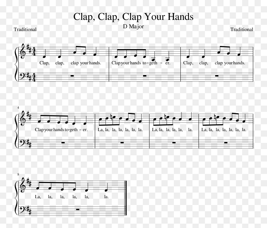 Madre Eres Ternura Partitura, HD Png Download - clap png