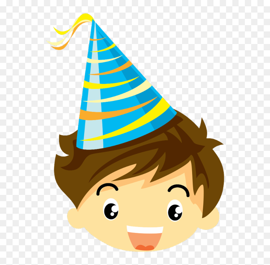 Boy In Birthday Hat, HD Png Download - birthday hat clipart png