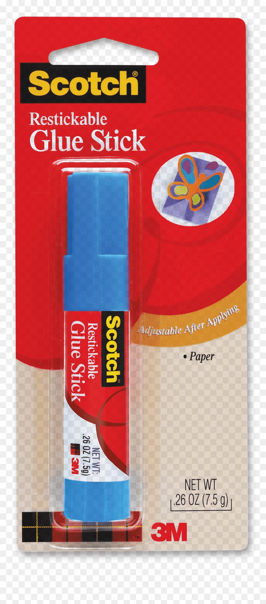 Scotch Restickable Glue Sticks - Scotch Restickable Glue Stick, HD Png Download - glue stick png