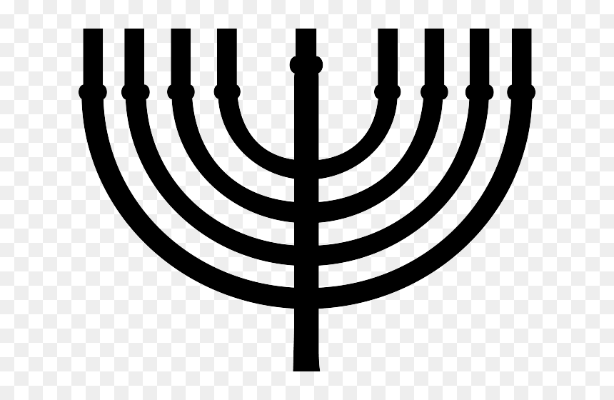 Clip Art Free Menorah Pictures Free Download Clip Art - Menorah Clip Art Black And White, HD Png Download - judaism symbol png