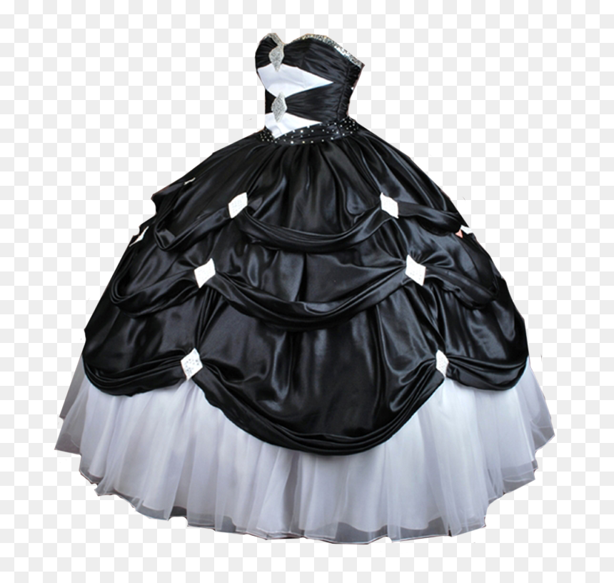 Ball Gown Png - Black And White Dress Png, Transparent Png - gown png