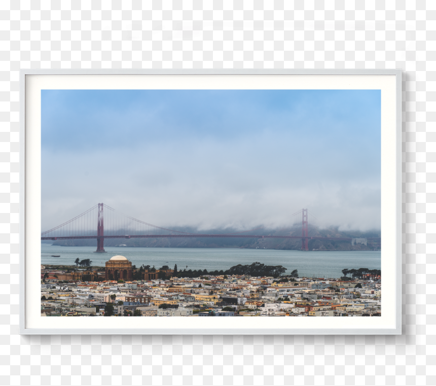 Through The Fog, Golden Gate Bridge, San Fransisco, - Cable-stayed Bridge, HD Png Download - golden gate png