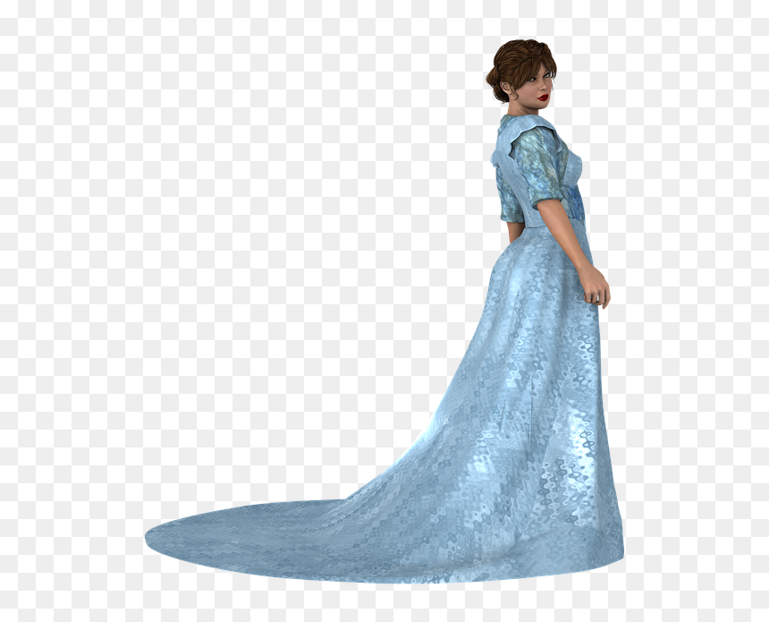 Lady, Woman, Gown, Female, Girl, Portrait, Fashion - Child, HD Png Download - gown png