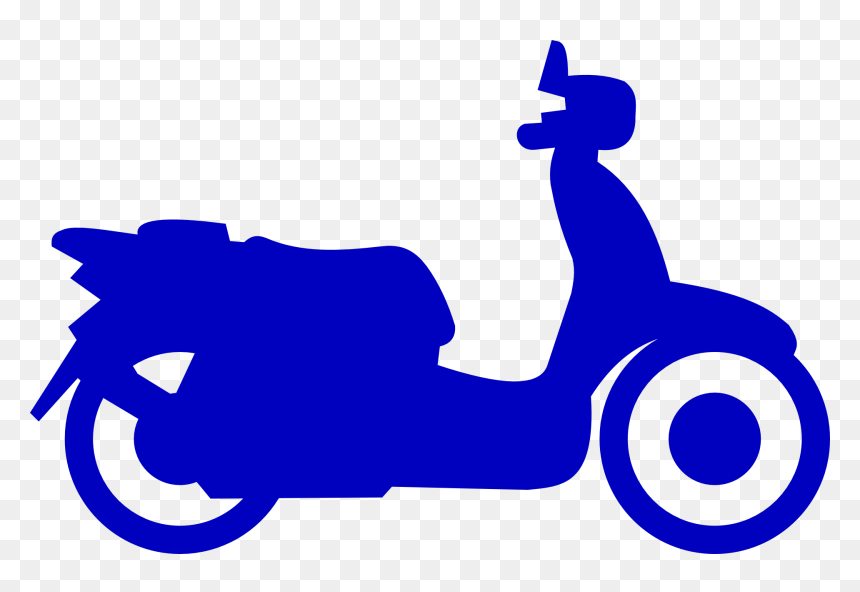 Scooter Car Moped Vespa Clip Art - Scooter Clip Art, HD Png Download - moped png