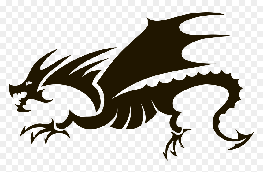 Silhouette Vector Dragon Png Download - Vector Dragon Png, Transparent Png - dragon png images