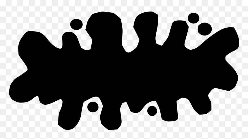 Silhouette,monochrome Photography,hand, HD Png Download - black splat png