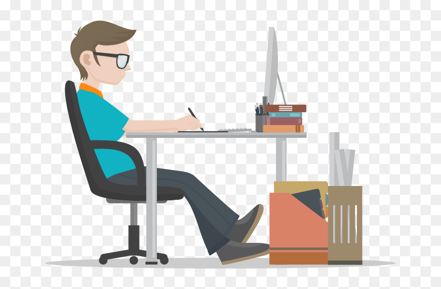 Transparent Office Worker Png - Graphic Designer Clip Art Png, Png Download - stressed png