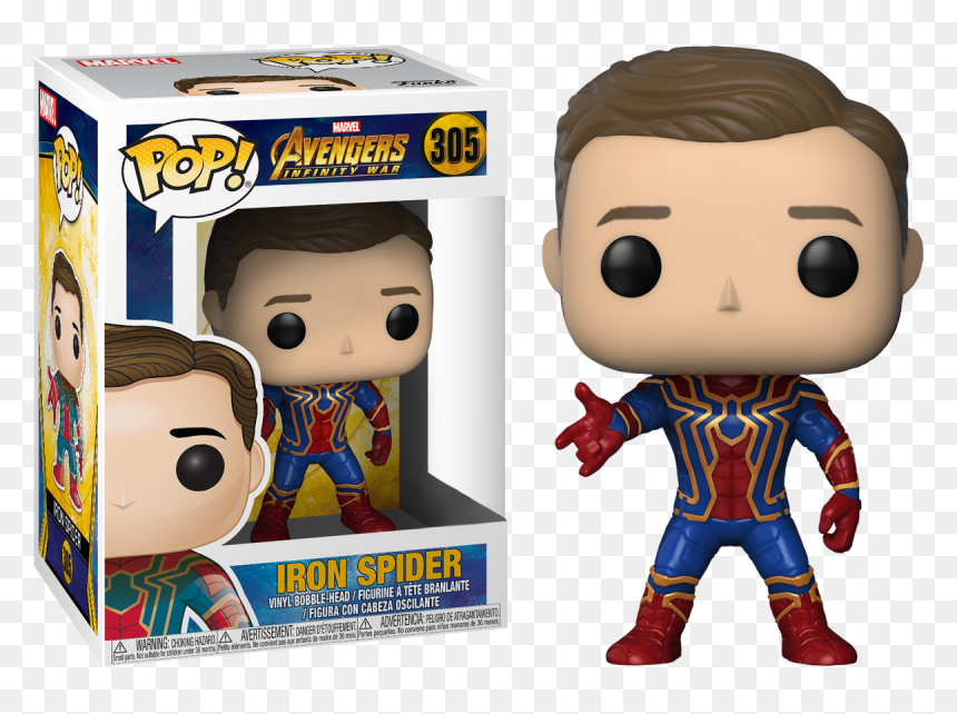 Spiderman Unmasked Funko Pop, HD Png Download - iron spider png