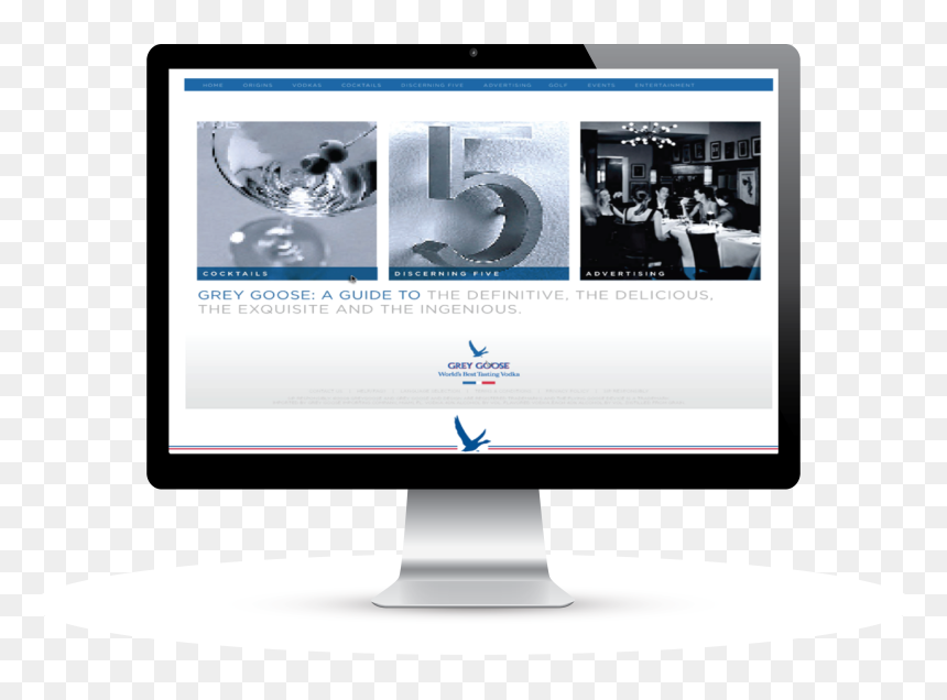 Computer Monitor, HD Png Download - grey goose bottle png