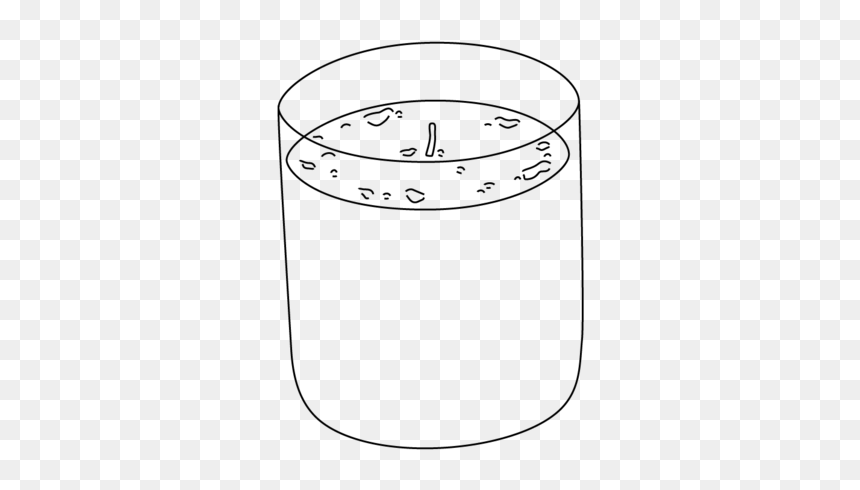 3 Wick Candle Drawing, HD Png Download - lit candle png