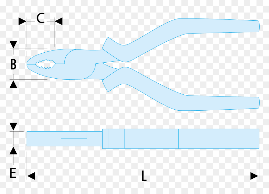 187 - 16cpef - Diagonal Pliers, HD Png Download - lit joint png