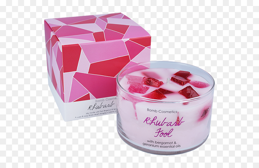 Rhubarb Fool Jelly Candle - Bomb Cosmetics - Christmas 2018 Rhubarb Fool Jelly, HD Png Download - lit candle png