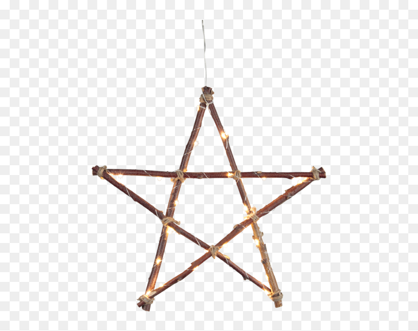 Hanging Decoration Woody - Black On White Pentagram, HD Png Download - hanging chains png