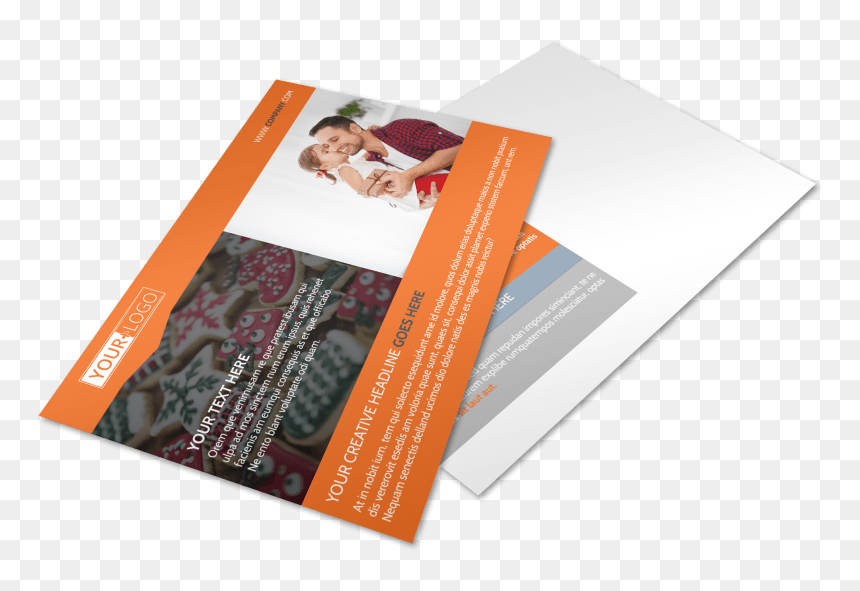 Fun Holiday Party Service Postcard Template Preview - Flyer, HD Png Download - magazine cover template png