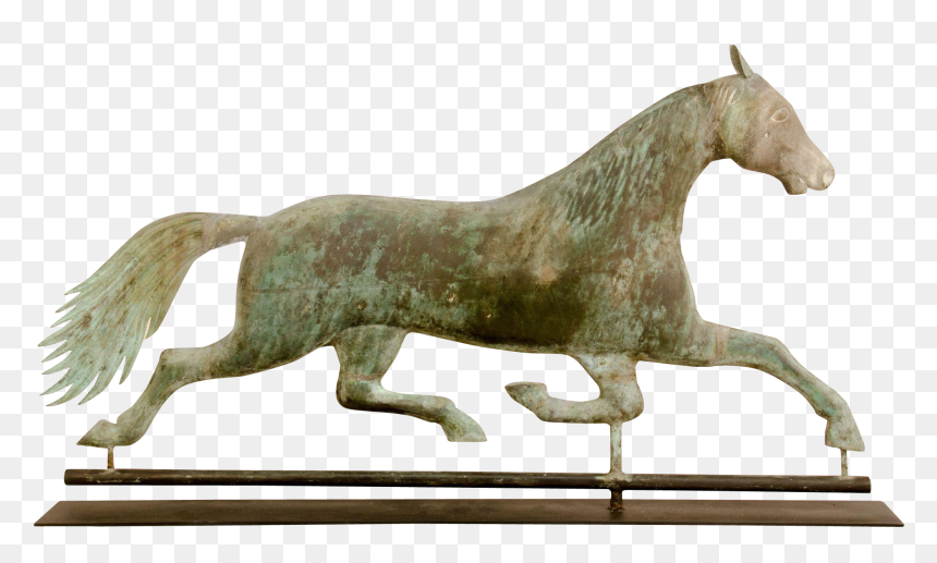 Jewell Made This Running Horse Weathervane From - Bronze Sculpture, HD Png Download - running horse png