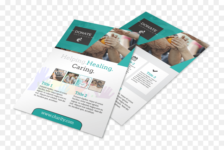 Donation Services Flyer Template Preview - Flyer, HD Png Download - magazine cover template png