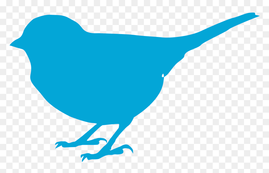 Clip Art Bird Silhouette - Blue Bird Silhouette Clipart, HD Png Download - flock of birds silhouette png