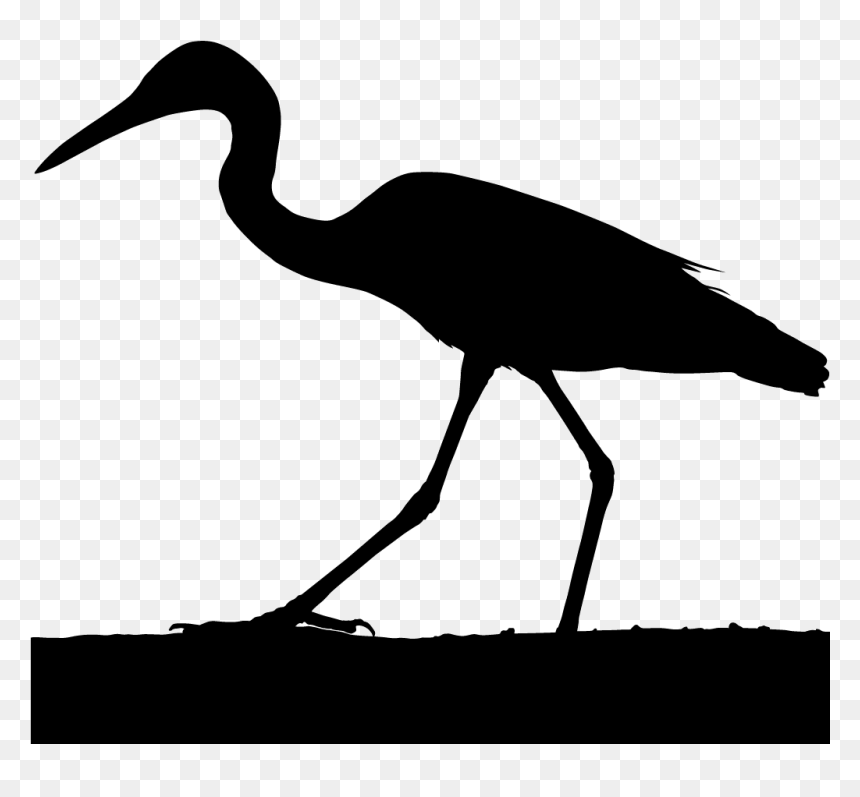 Blue Silhouette At Getdrawings - Cattle Egret Silhouette Png, Transparent Png - flock of birds silhouette png