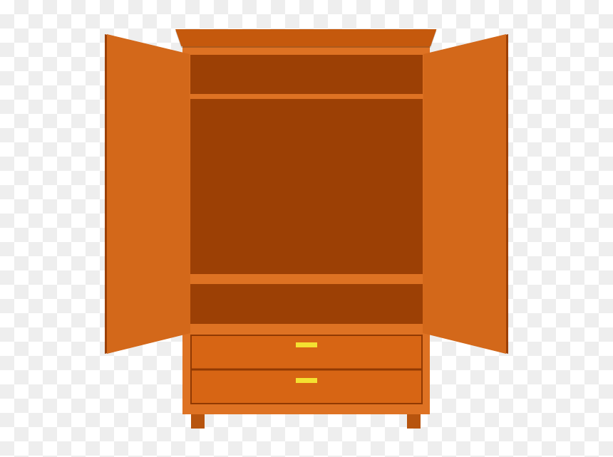Wood Wardrobe - Cupboard, HD Png Download - wardrobe png