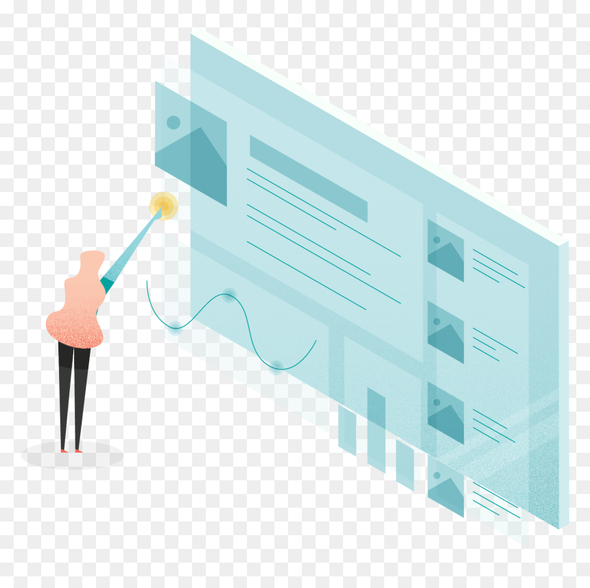 Person Pointing At Graph Illustration - Presentation, HD Png Download - googley eyes png