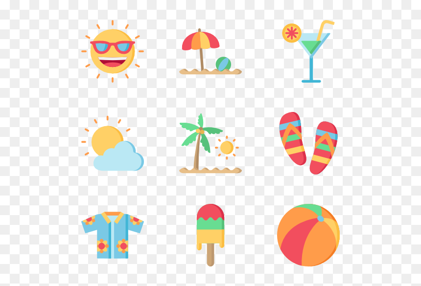 Beach Clip Art Icons, HD Png Download - beach png images
