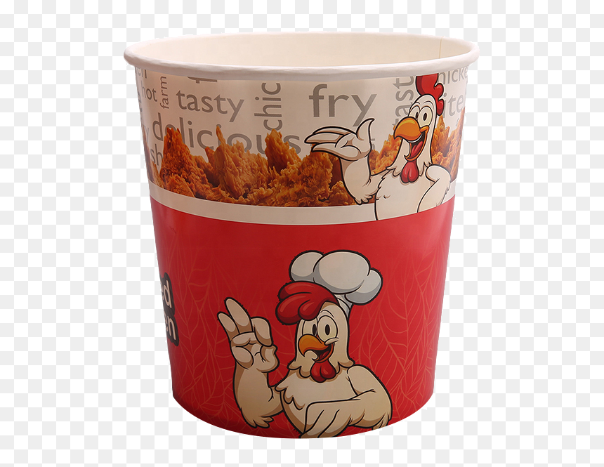Custom Logo Disposable Take Away Fried Chicken Buckets - Cartoon, HD Png Download - bucket of chicken png